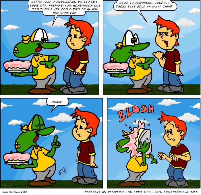 Sapo Brothers, diverso, tiras, humor, games, jogos, animao, anima, quadrinhos, infantil, minja, jones